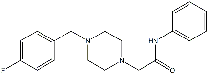 2-[4-[(4-fluorophenyl)methyl]piperazin-1-yl]-N-phenylacetamide Struktur