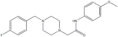 2-[4-[(4-fluorophenyl)methyl]piperazin-1-yl]-N-(4-methoxyphenyl)acetamide Struktur