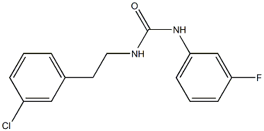 1-[2-(3-chlorophenyl)ethyl]-3-(3-fluorophenyl)urea Struktur