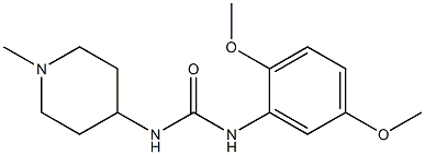 1-(2,5-dimethoxyphenyl)-3-(1-methylpiperidin-4-yl)urea Struktur