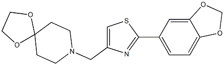 8-[[2-(1,3-benzodioxol-5-yl)-1,3-thiazol-4-yl]methyl]-1,4-dioxa-8-azaspiro[4.5]decane Struktur