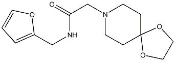 2-(1,4-dioxa-8-azaspiro[4.5]decan-8-yl)-N-(furan-2-ylmethyl)acetamide Struktur