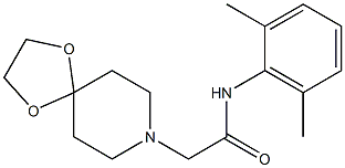 N-(2,6-dimethylphenyl)-2-(1,4-dioxa-8-azaspiro[4.5]decan-8-yl)acetamide Struktur