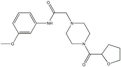 N-(3-methoxyphenyl)-2-[4-(oxolane-2-carbonyl)piperazin-1-yl]acetamide Struktur