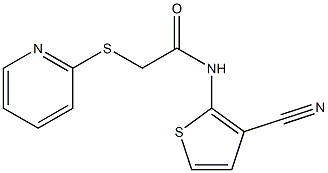 N-(3-cyanothiophen-2-yl)-2-pyridin-2-ylsulfanylacetamide Struktur