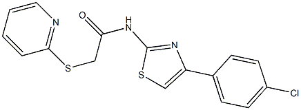 N-[4-(4-chlorophenyl)-1,3-thiazol-2-yl]-2-pyridin-2-ylsulfanylacetamide Struktur