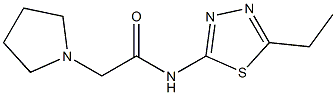 N-(5-ethyl-1,3,4-thiadiazol-2-yl)-2-pyrrolidin-1-ylacetamide Struktur