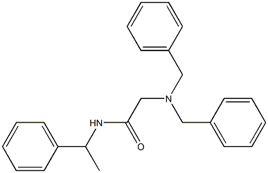 2-(dibenzylamino)-N-(1-phenylethyl)acetamide Struktur