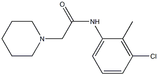 N-(3-chloro-2-methylphenyl)-2-piperidin-1-ylacetamide Struktur