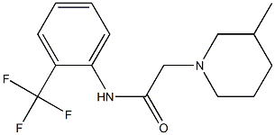 2-(3-methylpiperidin-1-yl)-N-[2-(trifluoromethyl)phenyl]acetamide Struktur