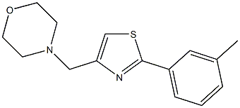 4-[[2-(3-methylphenyl)-1,3-thiazol-4-yl]methyl]morpholine Struktur