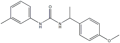 1-[1-(4-methoxyphenyl)ethyl]-3-(3-methylphenyl)urea Struktur