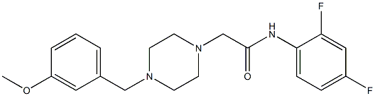 N-(2,4-difluorophenyl)-2-[4-[(3-methoxyphenyl)methyl]piperazin-1-yl]acetamide Struktur