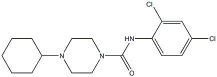 4-cyclohexyl-N-(2,4-dichlorophenyl)piperazine-1-carboxamide Struktur