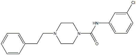 N-(3-chlorophenyl)-4-(2-phenylethyl)piperazine-1-carboxamide Struktur