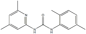 1-(2,5-dimethylphenyl)-3-(4,6-dimethylpyridin-2-yl)urea Struktur