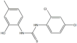 1-(2,4-dichlorophenyl)-3-(2-hydroxy-4-methylphenyl)thiourea Struktur