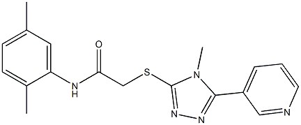 N-(2,5-dimethylphenyl)-2-[(4-methyl-5-pyridin-3-yl-1,2,4-triazol-3-yl)sulfanyl]acetamide Struktur