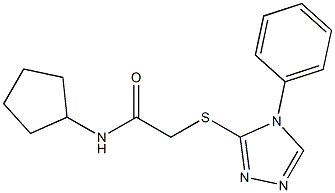 N-cyclopentyl-2-[(4-phenyl-1,2,4-triazol-3-yl)sulfanyl]acetamide Struktur