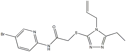 N-(5-bromopyridin-2-yl)-2-[(5-ethyl-4-prop-2-enyl-1,2,4-triazol-3-yl)sulfanyl]acetamide Struktur