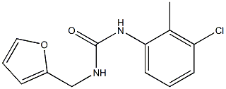 1-(3-chloro-2-methylphenyl)-3-(furan-2-ylmethyl)urea Struktur