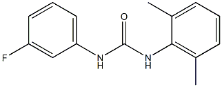 1-(2,6-dimethylphenyl)-3-(3-fluorophenyl)urea Struktur