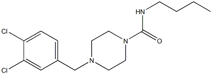 N-butyl-4-[(3,4-dichlorophenyl)methyl]piperazine-1-carboxamide Struktur