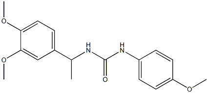 1-[1-(3,4-dimethoxyphenyl)ethyl]-3-(4-methoxyphenyl)urea Struktur