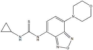 1-cyclopropyl-3-(4-morpholin-4-yl-2,1,3-benzoxadiazol-7-yl)thiourea Struktur