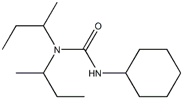 1,1-di(butan-2-yl)-3-cyclohexylurea Struktur