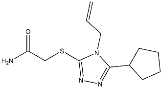 2-[(5-cyclopentyl-4-prop-2-enyl-1,2,4-triazol-3-yl)sulfanyl]acetamide Struktur