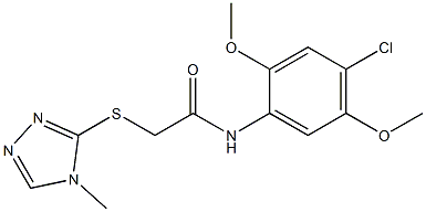 N-(4-chloro-2,5-dimethoxyphenyl)-2-[(4-methyl-1,2,4-triazol-3-yl)sulfanyl]acetamide Struktur