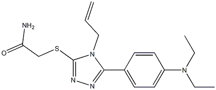 2-[[5-[4-(diethylamino)phenyl]-4-prop-2-enyl-1,2,4-triazol-3-yl]sulfanyl]acetamide Struktur