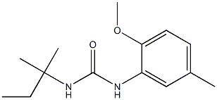 1-(2-methoxy-5-methylphenyl)-3-(2-methylbutan-2-yl)urea Struktur