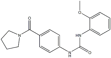 1-(2-methoxyphenyl)-3-[4-(pyrrolidine-1-carbonyl)phenyl]urea Struktur