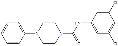 N-(3,5-dichlorophenyl)-4-pyridin-2-ylpiperazine-1-carboxamide Struktur