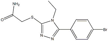 2-[[5-(4-bromophenyl)-4-ethyl-1,2,4-triazol-3-yl]sulfanyl]acetamide Struktur