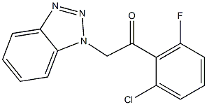 1-(benzotriazol-1-yl)-2-(2-chloro-6-fluorophenyl)ethanone Struktur