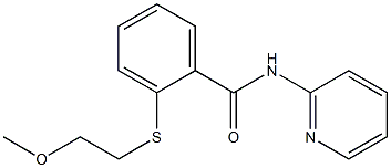 2-(2-methoxyethylsulfanyl)-N-pyridin-2-ylbenzamide Struktur