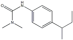 3-(4-butan-2-ylphenyl)-1,1-dimethylurea Struktur