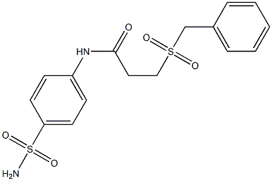 3-benzylsulfonyl-N-(4-sulfamoylphenyl)propanamide Struktur