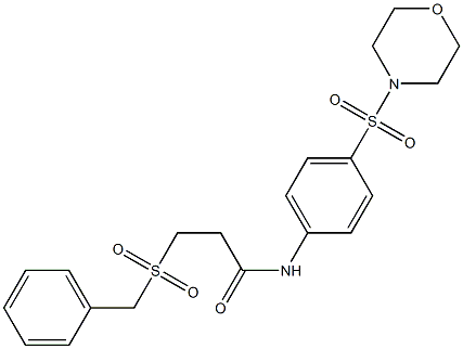 3-benzylsulfonyl-N-(4-morpholin-4-ylsulfonylphenyl)propanamide Struktur