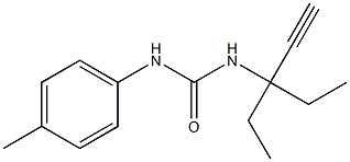 1-(3-ethylpent-1-yn-3-yl)-3-(4-methylphenyl)urea Struktur