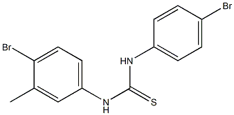 1-(4-bromo-3-methylphenyl)-3-(4-bromophenyl)thiourea Struktur