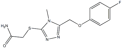 2-[[5-[(4-fluorophenoxy)methyl]-4-methyl-1,2,4-triazol-3-yl]sulfanyl]acetamide Struktur