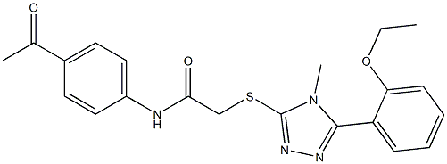 N-(4-acetylphenyl)-2-[[5-(2-ethoxyphenyl)-4-methyl-1,2,4-triazol-3-yl]sulfanyl]acetamide Struktur