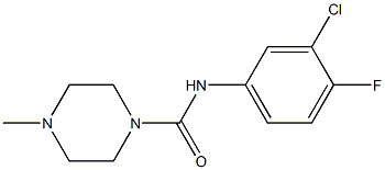 N-(3-chloro-4-fluorophenyl)-4-methylpiperazine-1-carboxamide Struktur