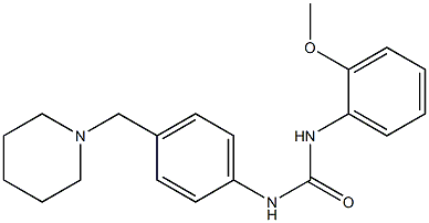 1-(2-methoxyphenyl)-3-[4-(piperidin-1-ylmethyl)phenyl]urea Struktur