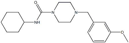 N-cyclohexyl-4-[(3-methoxyphenyl)methyl]piperazine-1-carboxamide Struktur