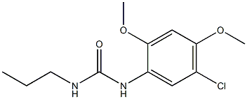 1-(5-chloro-2,4-dimethoxyphenyl)-3-propylurea Struktur